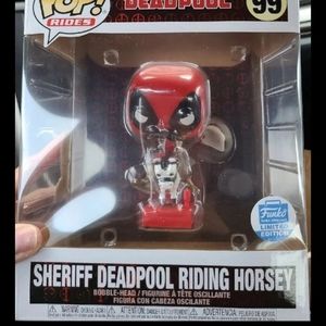 Funko pop Sheriff Deadpool Riding Horsey